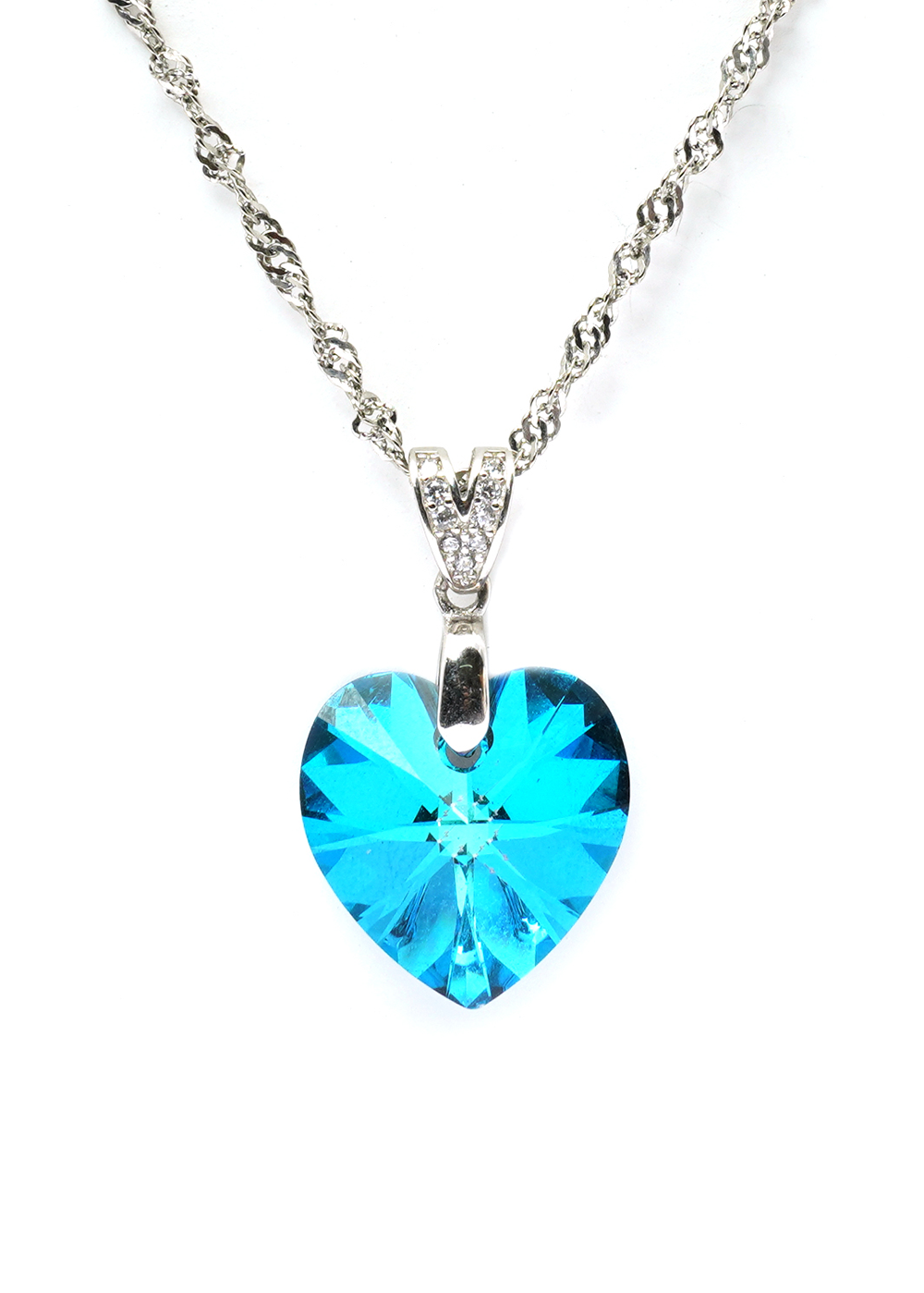 ocean heart-Fiza Swarovski Crystal Necklace