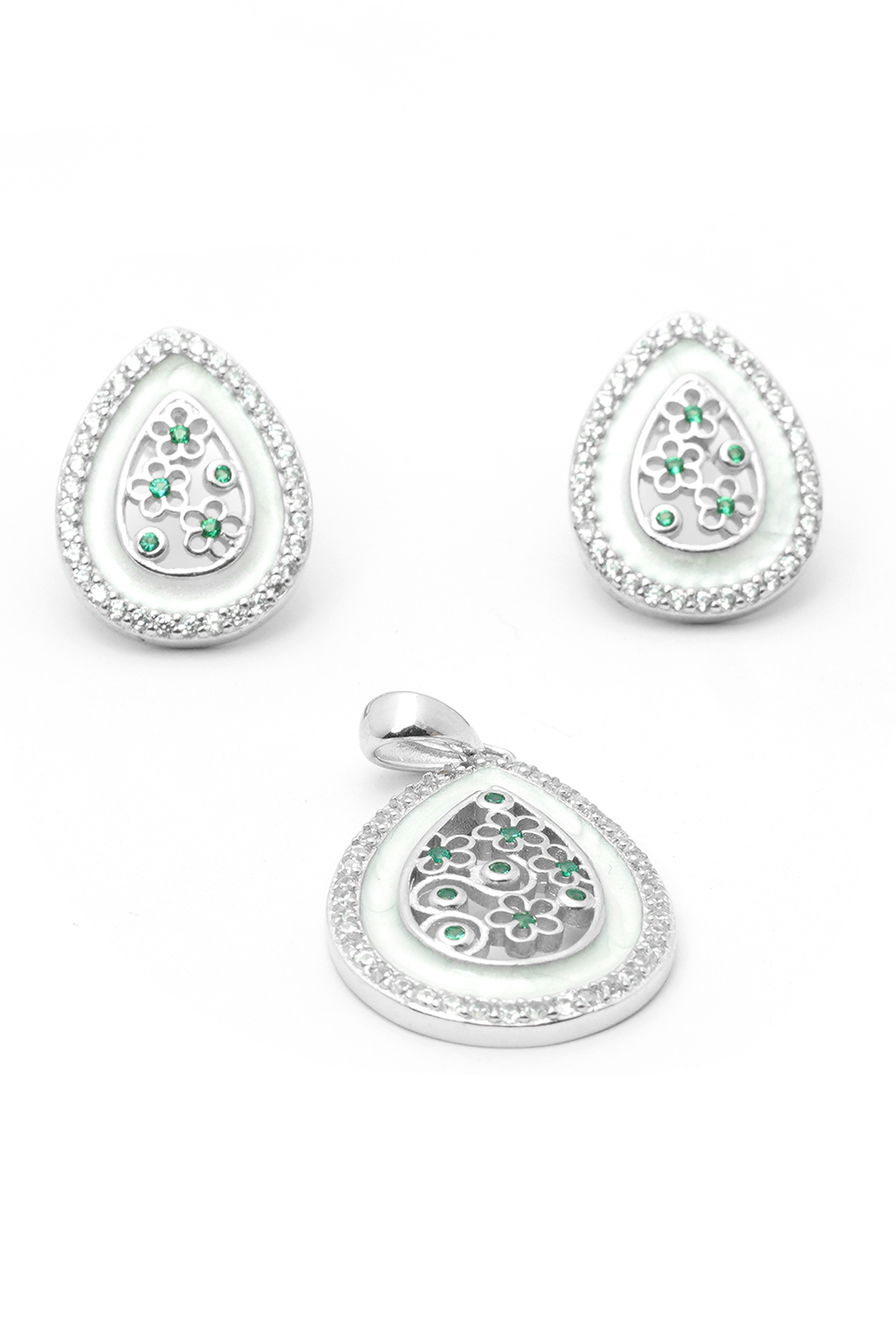 Zahira flower pendant sets